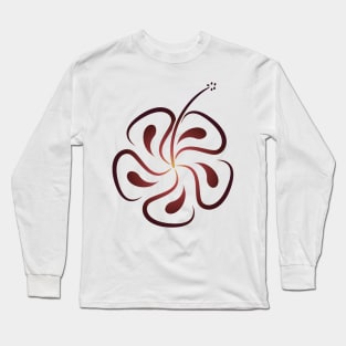 Hibiscus Cocoa Long Sleeve T-Shirt